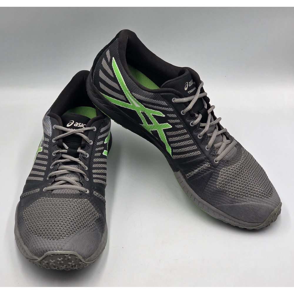 Asics FuzeX TR Mens Size 11 US Gray Black Green Athletic Training Sneakers S613N - Picture 7 of 12